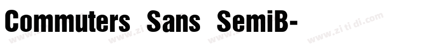 Commuters Sans SemiB字体转换